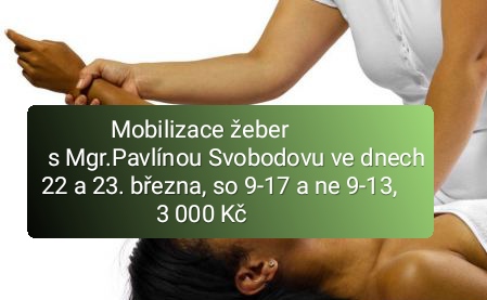 Mobilizace žeber s Mgr. Pavlínou Svobodovou